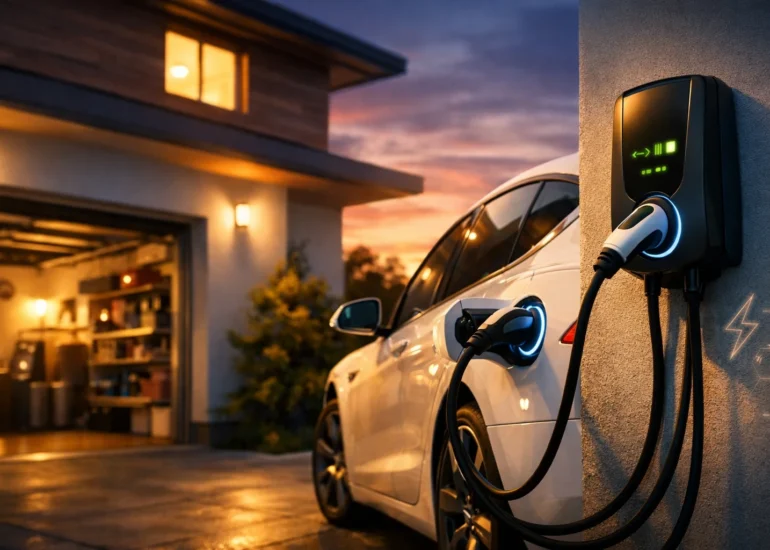 Otthoni elektromos aut&oacute; t&ouml;lt&eacute;s